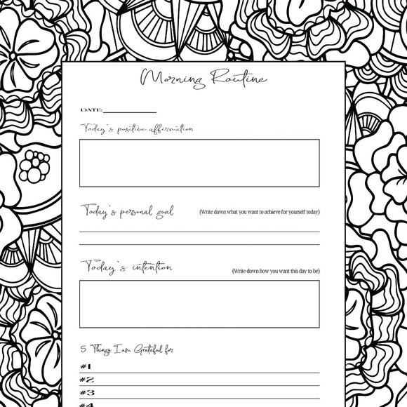 Gratitude Journal Coloring Book with Doodle Pages by Barbara Shirk - Picture 9 of 10